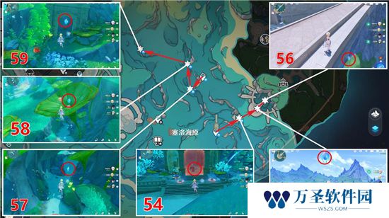 《原神》手游 塞洛海原水神瞳分布的位置