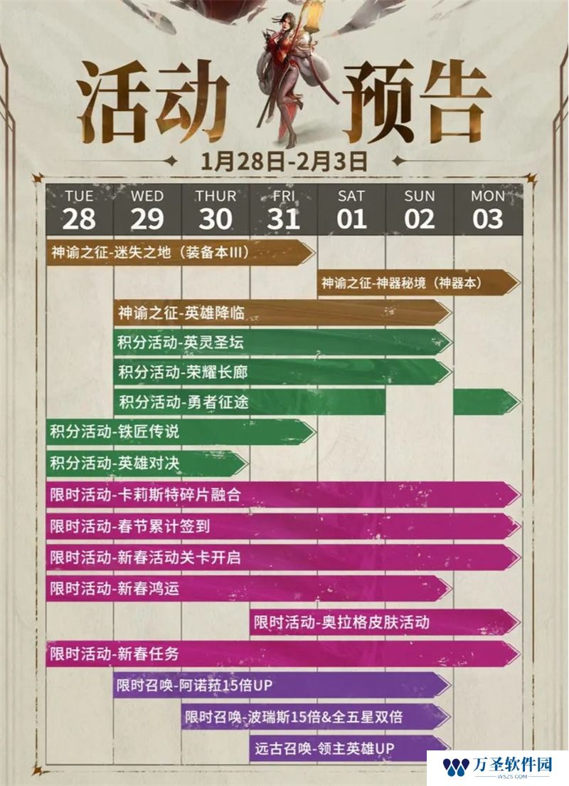 潮汐守望者新春版本活动时间表一览